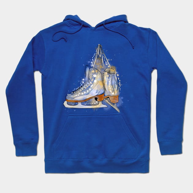 Pair Ice Skates Hoodie by Mako Design 